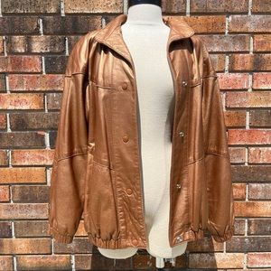 Vintage Talk of the walk copper leather jacket